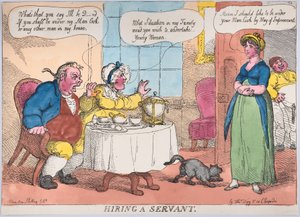 Embaucher un serviteur, 1811 - Thomas Rowlandson