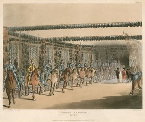 Armurerie des chevaux à la Tour de Londres - Thomas Rowlandson
