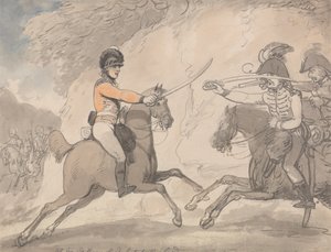 Exercice de sabre hongrois et écossais - Thomas Rowlandson