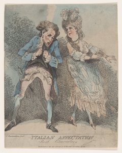 Affectation italienne, personnages réels - Thomas Rowlandson