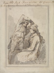 John Bannister dans sa loge à Drury Lane - Thomas Rowlandson