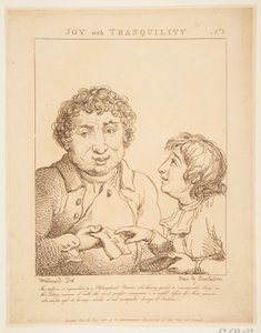 Joie avec tranquillité Le Brun travesti, ou Caricatures des passions, 21 janvier 1800 - Thomas Rowlandson
