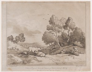 Paysage avec des Figures Liant un Fagot de Bois, 21 mai 1789