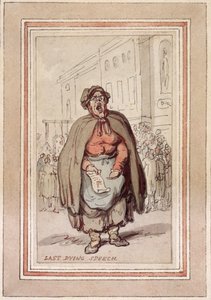 Dernier discours avant la mort, fin 18e-début 19e siècle - Thomas Rowlandson