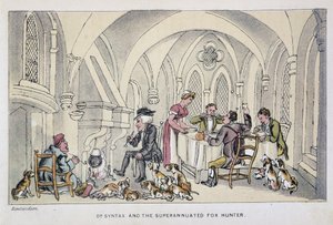 Le docteur à un repas des chasseurs
