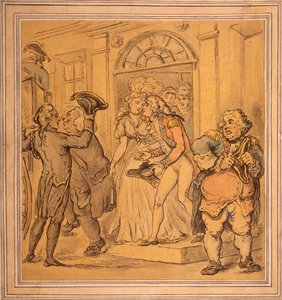 Départ après une fête, fin 18e-début 19e siècle - Thomas Rowlandson