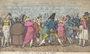 Les Musards de la Rue du Coq à Paris - Thomas Rowlandson