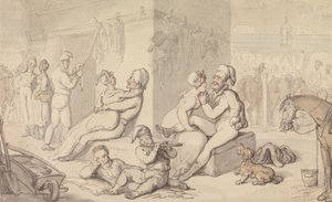 Caserne de cavalerie légère - Thomas Rowlandson