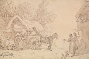 Chargement de Sacs dans une Charrette - Thomas Rowlandson