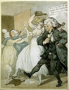 Amour et Loi (aquarelle sur papier) - Thomas Rowlandson