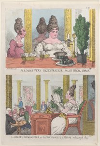Madame Very Restaurateur, Palais Royal Paris et La Belle Liminaudiere au Café De Mille..., 1814