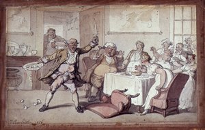 Folie à la table du dîner - Thomas Rowlandson