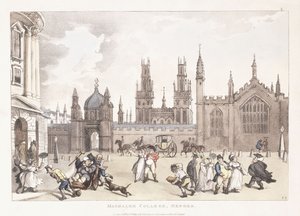 Magdalen College, Oxford, 1809-1811 - Thomas Rowlandson
