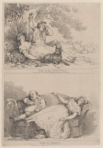 Sieste à la campagne, sieste en ville, 1785 - Thomas Rowlandson