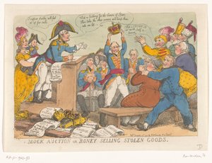 Napoléon vend des biens volés, 1813 - Thomas Rowlandson