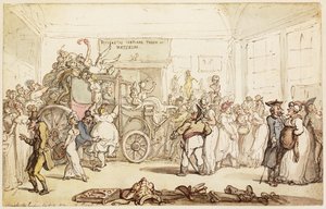Le carrosse de Napoléon vu par le Londres à la mode, de "Un compte rendu historique de la campagne aux Pays-Bas, en 1815", 1817 - Thomas Rowlandson