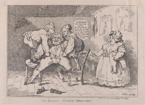 Nouveaux pantalons élastiques inventés, 1er novembre 1784 - Thomas Rowlandson