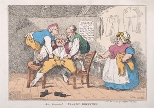 Nouveaux pantalons élastiques inventés, 1er novembre 1784 - Thomas Rowlandson