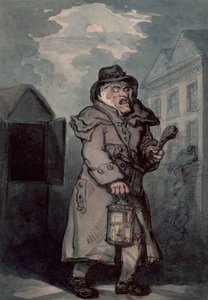 Veilleur de nuit, fin XVIIIe siècle - Thomas Rowlandson