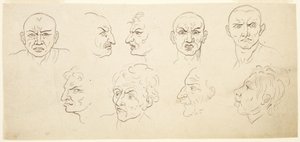 Neuf caricatures - Thomas Rowlandson