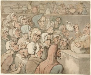 Vieilles filles à une vente de curiosités - Thomas Rowlandson