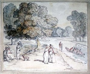 Sur la Tamise - Thomas Rowlandson