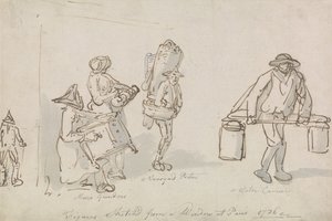 Personnages des rues de Paris - Thomas Rowlandson