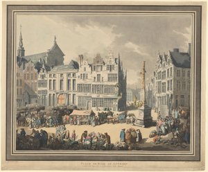 Place de Meir à Anvers - Thomas Rowlandson