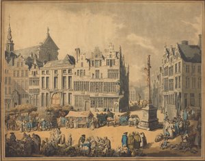 Place de Meir à Anvers, 1797 - Thomas Rowlandson