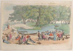 Planche 30 : Le Jour Social, du Monde en Miniature, 1816 - Thomas Rowlandson