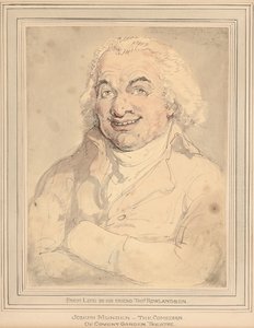 Portrait de Joseph Munden, buste, en manteau couleur buff - Thomas Rowlandson