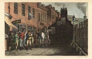 Bureau de poste : touristes récupérant du courrier au bureau de poste de Scarborough - Thomas Rowlandson