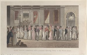 Quae Genus arrêté, avec une fête de danse tumultueuse, à la maison de garde, de..., 1er novembre 1821 - Thomas Rowlandson