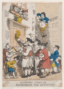 Créanciers trimestriels, ou percepteurs de taxes bruyants, 3 février 1805 - Thomas Rowlandson