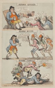 Réforme recommandée – Réforme engagée – Réforme achevée (terminée) - Thomas Rowlandson
