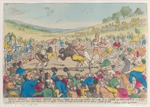 Sports ruraux, un match de boxe, 29 septembre 1811 - Thomas Rowlandson