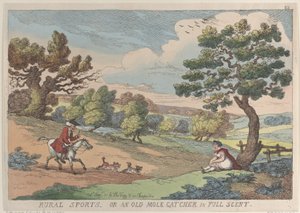 Sports ruraux, ou un vieux chasseur de taupes en pleine sente, 31 août 1811