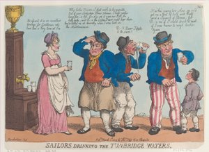 Marins buvant les eaux de Tunbridge, 1er mars 1815 - Thomas Rowlandson