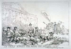 Le budget de Sir Cecil pour rembourser la dette nationale, 1874 - Thomas Rowlandson