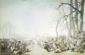 Patineurs sur la Serpentine, City of Westminster, Londres, 1786 - Thomas Rowlandson