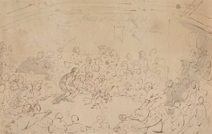 Esquissé au cockpit, Nottingham - Thomas Rowlandson