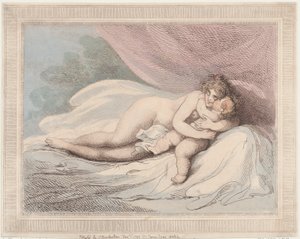 Vénus endormie câlinant un enfant - Thomas Rowlandson