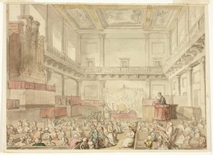 Étude pour la Chapelle Royale, Whitehall, de Microcosm of London - Thomas Rowlandson