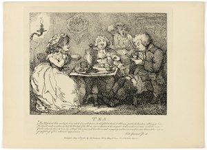 Thé, extrait du Tour des Hébrides de Boswell - Thomas Rowlandson