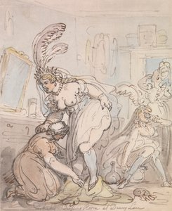 La loge des actrices au Drury Lane - Thomas Rowlandson
