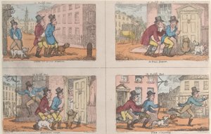 La chasse du bailli : sortie le matin, en plein parfum, débusquant, 1809 - Thomas Rowlandson
