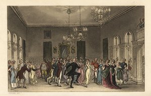 La salle de bal : touristes à la mode dansant dans les salles de l
