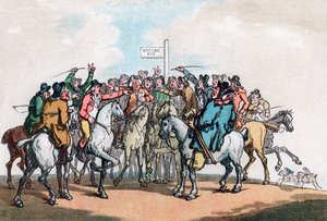 Le Poste de Pari, Humours de la chasse au renard, 1799 - Thomas Rowlandson