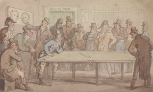 La salle de billard - Thomas Rowlandson