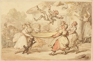 La punition du docteur mise à exécution au petit bonheur de tout le village - Thomas Rowlandson